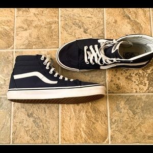 Vans Navy High Top Sneakers